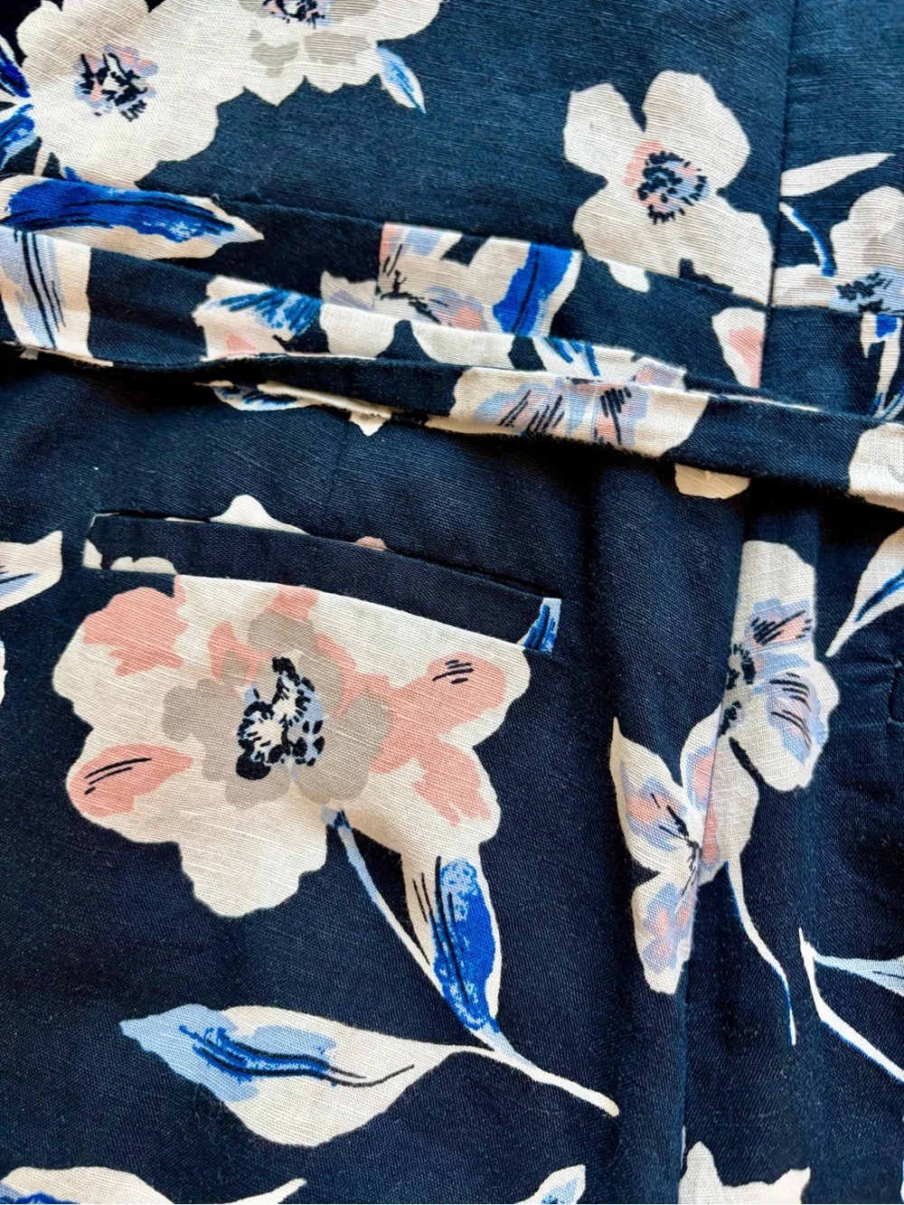 Banana Republic Linen Blend Floral Wide Leg Jumpsuit | Size 2